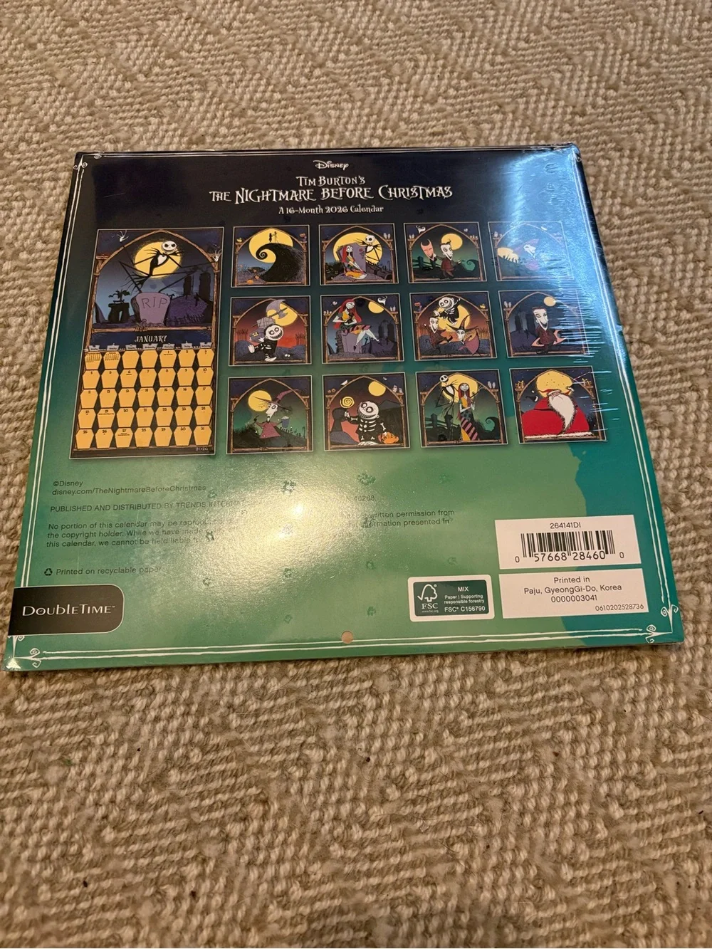 Disney The Nightmare Before Christmas Calendar